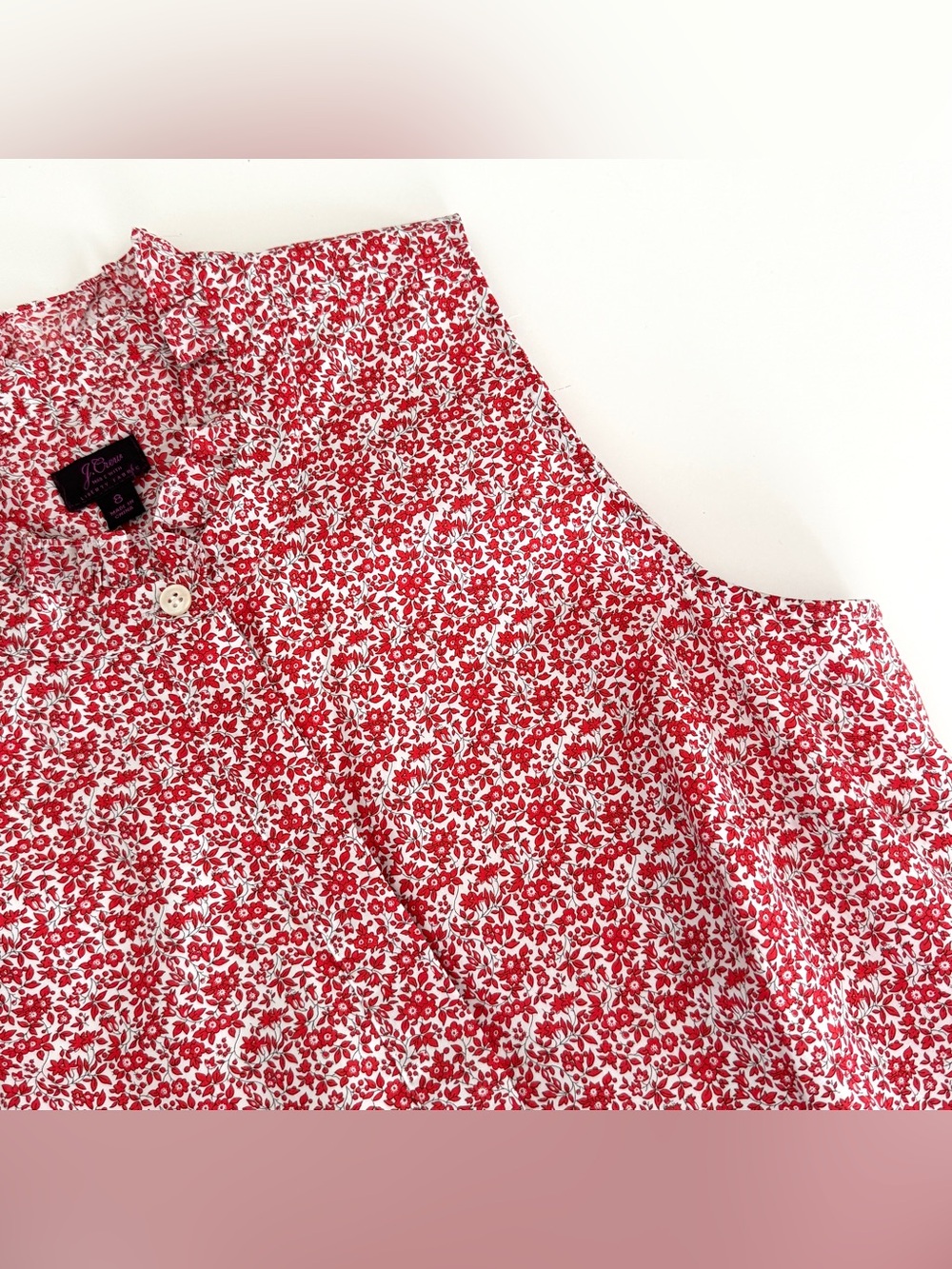 J Crew Liberty Floral Sleeveless Ruffleneck Pleated Midi Dress in Chamomile - Picture 6 of 12